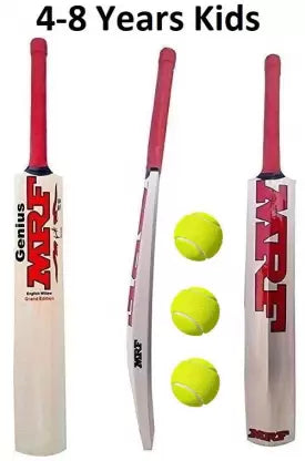 Junior Kids Cricket bat 5-8 Years with 3 Balls Poplar Willow Cricket Bat  (0.7 kg) | JYOTTO