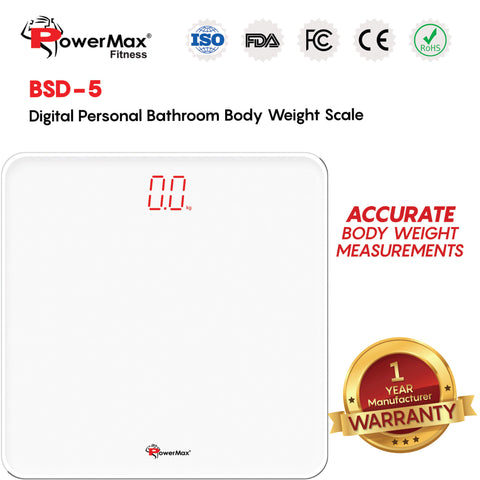 BSD-5 Super White Glass Digital Personal Bathroom Body Weight Scale | Medical Equipements