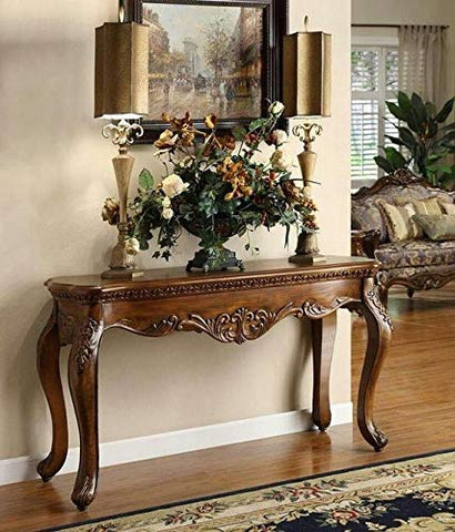 JSG Engineered Wood Console Table | Handmade Beautiful Design Decor Console Royal Look Table in Melamine Finish (42x15x30 ,Wood,Brown )