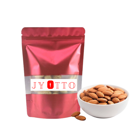 JYOTTO 100% Natural Dried Almonds Pack Pouch | Badam Giri | High in Fiber & Boost Immunity | Real Nuts