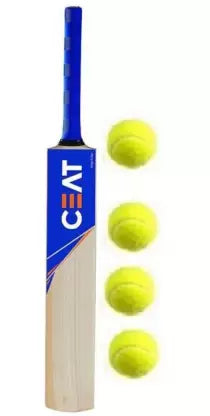 CEAT CT S6 POPULAR WILLOW BAT WITH FOUR BALL Cricket Kit