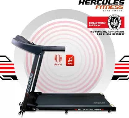 Hercules Fitness Motorized Treadmill 2 HPP for Home Machine, Space Saving Machine with Installation Assistance… Treadmill