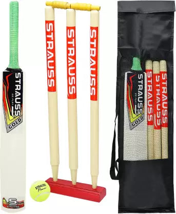 Strauss Popular Willow Cricket Bat (Size-6) Cricket Kit