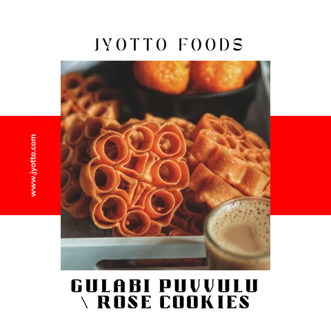 Gulabi Puvvulu / Rose cookies  | JYOTTO FOODS