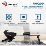 RH-200 Rowing Machine with Digital Display for Home use | STRENGTH TRAINING