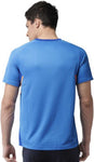 Printed Men Round Neck Blue T-Shirt