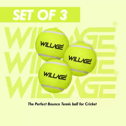 WILLAGE Tennis Ball | Tennis Cricket Ball Light Weight Tennis Ball  (Pack of 3)