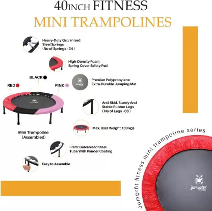 40 inches Mini Assembled Trampoline For Adults and Kids For Fitness