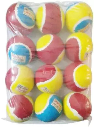 SBM tenis ball Tennis Ball  (Pack of 12, Multicolor)