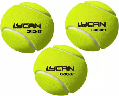 LYCAN cricket tennis ball pack of 3 Tennis Ball  (Pack of 3, Yellow)