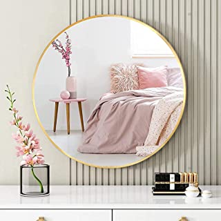Mirror Wall Mirror for Entryways, Washrooms, Living Rooms and More | Doubles as Modern Wall Art, Frameless Mirror|Bathroom Mirror|Light Brown | JSG Decor