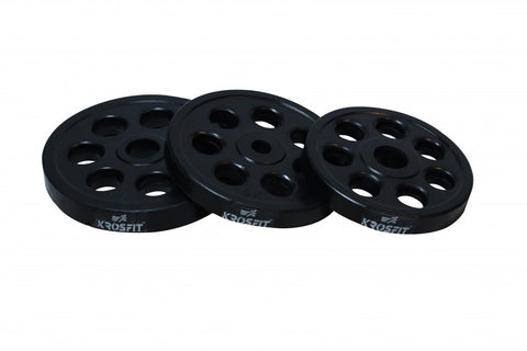 7 HOLE RUBBER COATED IRON PLATE | STRENGTH TRAINING