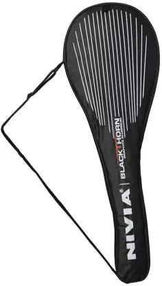 NIVIA Black Horn Multicolor Strung Squash Racquet