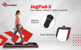 JogPad-2® Touch Screen Dual Display Treadmill with Bluetooth Speaker | Powermax Fitness