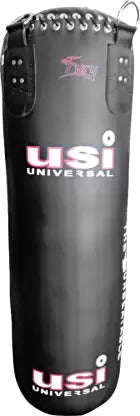 USI UNIVERSAL THE UNBEATABLE Punching Bag, Boxing Bag, 626PU Fury Thick PU Filled Boxing Bag for Boxing Martial Arts Kickboxing Training, Chain Included, D-Ring at Bottom, Dia 39cm (Length 150cm)